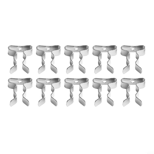 10 Pack Heavy Duty Manganese Steel Spring Terry Clips Wall Mount Tool Holders for Garage, Shed, and Workshop Organization, Fits 0.24 to 2 Inch Handles(8-10mm) - size: 8-10mm