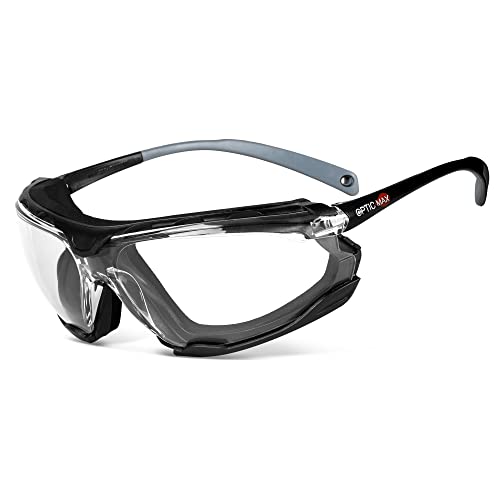 Glove Station Optic Max - Anti-fog Protective Eyewear for Men - Safety Glasses with 3 Lens Options - Clear, Amber or Gray - color: Clear