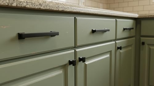 Alzassbg 10 Pack Matte Black Cabinet Pulls, 5 Inch(128mm) Hole Centers Kitchen Cabinet Handles for Cabinets and Drawers AL3061MB - color: Matte Black, size: 5" Hole Center