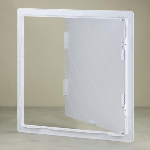 QWORK Access Panel for Drywall, 12 x 12 Inch ABS Plastic Wall Hole Cover Access Doors for Plumbing & Electrical Cables & Wiring