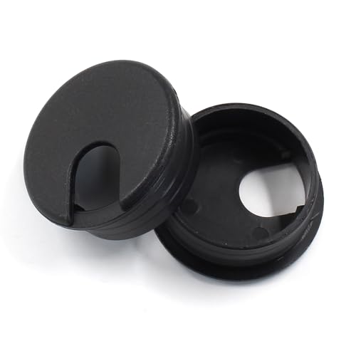 2pcs 1-3/4 Inch Desk Grommet, Plastic Desk Hole Cover, Black Cable Hole Cover, Desk Hole Grommet for Wire Cord Organizing Office Computer Desk - color: Black, size: 1-3/4 Inch