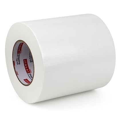 JIALAI HOME 6" White Duct Tape, Heavy Duty 6 inch x 55 yds (164 ft) Wide Duct Tape, Waterproof, UV Resistant for Crafts, Home Improvement, Repairs, & Projects - color: White