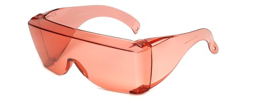 Calabria 3000 Fitover Safety Glasses with Uni-Lens – [Pink Fl-41-3 Pack] Wrap Around Eye Protection | Anti-Fog Scratch Resistant | Protective Eyewear - color: Pink Fl-41 (3 Pack)