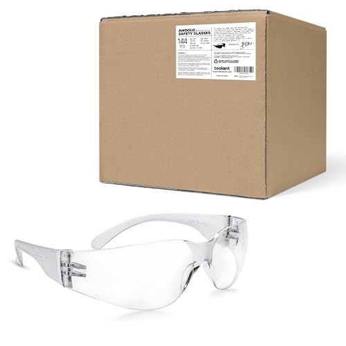 amoolo Safety Glasses for Men Women, Clear Eye Protection for Worl, Lab, Construction (Clear/Adult's Size, 144 Pack) - color: Clear, size: Adult's Size - 144 Pack