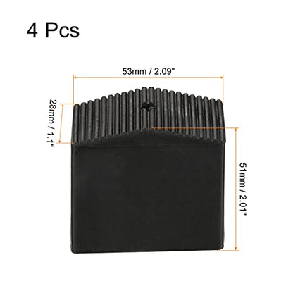 MECCANIXITY Ladder Non-Slip Feet Mat Steep Ladder Accessories Rubber Thicken Pad Cover Cushion for Ladder Protection Black Pack of 4