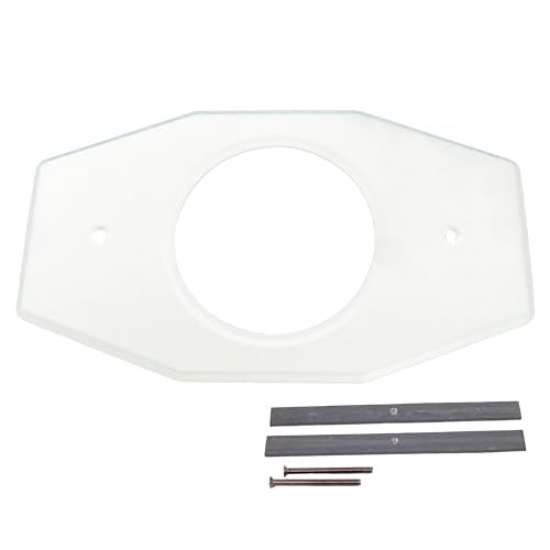Westbrass A502-50 One-Hole Remodel Cover Plate for Moen and Delta Bathtub and Shower Valves, Powder Coat White - color: Powder Coat White