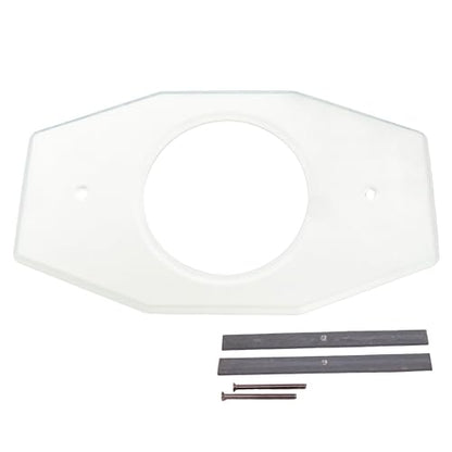 Westbrass A502-50 One-Hole Remodel Cover Plate for Moen and Delta Bathtub and Shower Valves, Powder Coat White - color: Powder Coat White