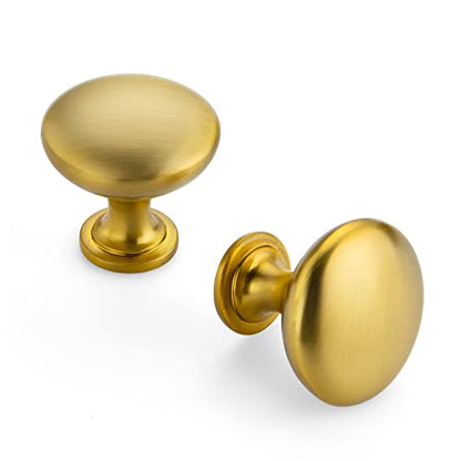 Ravinte 10 Pack Kitchen Cabinet Knobs Dresser Knobs Brused Brass Zinc Drawer Pulls Door Handles for Drawer Cupboard and Dresser - color: Brushed Brass