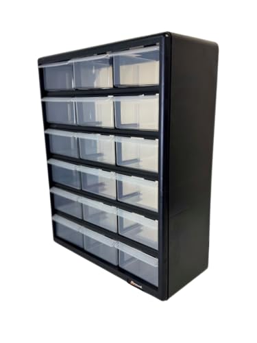 Homak 24-Drawer Parts Organizer, Black, HA01024152 - size: 18-Drawer