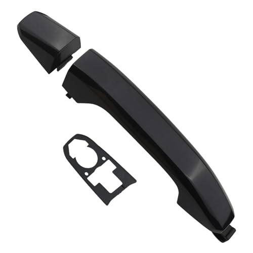 APPERFiT Door Handle w/Gasket Set - Front Exterior RH (Smooth Black) Paint to Match Compatible with 2014-2020 Chevy Chevrolet Silverado Suburban Tahoe, GMC Sierra Yukon - color: Black - Paint to Match FR