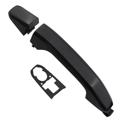 APPERFiT Door Handle w/Gasket Set - Front Exterior RH (Smooth Black) Paint to Match Compatible with 2014-2020 Chevy Chevrolet Silverado Suburban Tahoe, GMC Sierra Yukon - color: Black - Paint to Match FR