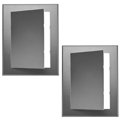 M METERXITY 2-Pack Access Panel for Drywall, 7x5 Inch Plastic Self Adhesive Wall Hole Cover Access Doors for Wiring Cable/Ceiling, Removable Plumbing Wall Panel [Grey, Rectangle] - color: Gray