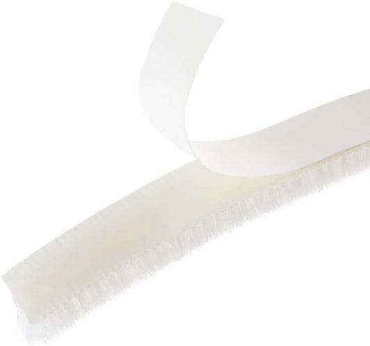 Brush Weather Stripping 9mmx5mm Self Adhesive Sealing Windproof Seal Strip Length 10M Weatherstrip Sweep Brushes for Door Window White - color: Length 10M, size: 9mmx5mm(White)