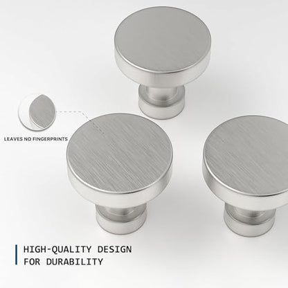50 Pack Cabinet Knobs Brushed Nickel Drawer Knobs Solid Dresser Knobs for Dresser Drawers - color: Brushed Nickel, size: 50 Pack