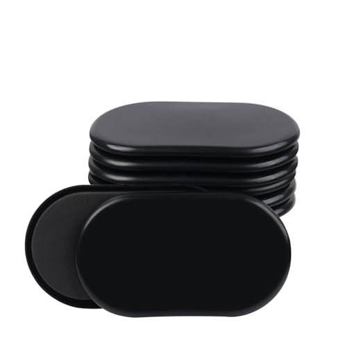 8PCS Furniture Sliders, 3-1/2" x 6" Reusable Sliders for Furniture on Carpet for Sofa Bed Table Desk, Furniture Movers Sliders for Round and Square Furniture Legs - color: Black (for Carpet), size: 3-1/2" x 6"