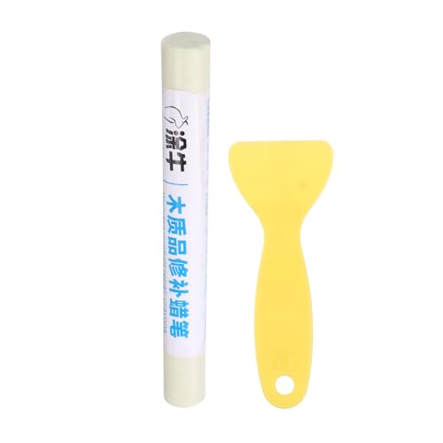 HARFINGTON Wood Filler Sticks Wood Furniture Scratch Repair Filler Sticks Furniture Touch Up Markers with Yellow Scraper for Wood Holes Wood Floor Table Door Cabinet, White Gray - color: White Gray