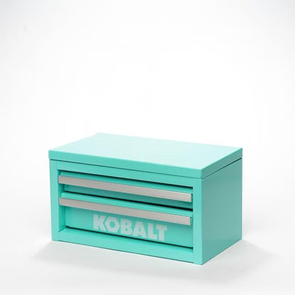 Mini 2-Drawer Steel Tool Box Teal Color - color: Teal, size: 2 Drawer