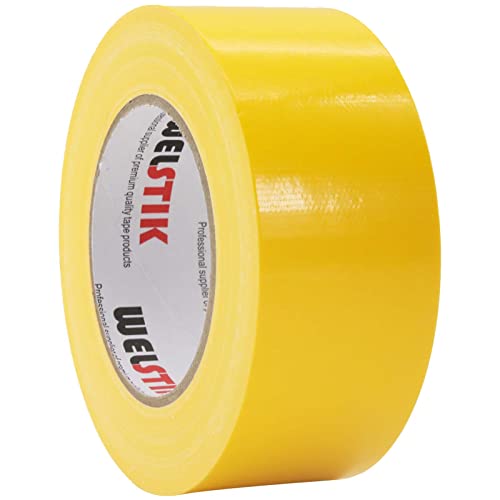 WELSTIK Professional Grade Yellow Duct Tape, Waterproof Duct Cloth Fabric,Duct Tape for Repairs, DIY, Crafts, Indoor Outdoor Use,2 Inch X 45 Yards - color: Yellow, size: 2"X45yard