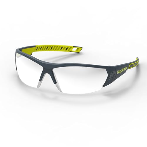 HexArmor MX250 Silver Mirror 53% tinted safety glasses for men and women | Anti-fog | Scratch resistant wrap around lenses | Adjustable side arms | Certified ANSI Z87 | 100% UV protected eyewear - color: Silver Mirror / Trushield