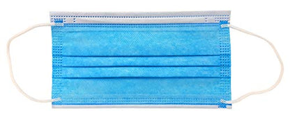 FDA Registered, ASTM Level 3 Face Mask, Pleated, Blue, 4 Ply-50 Pack