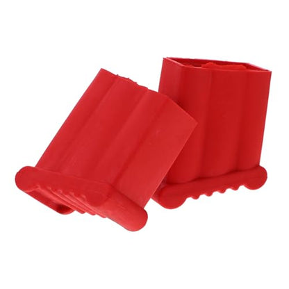 IMIKEYA 2Pcs Rubber Ladder Feet Covers, Non-Slip Steep Ladder Foot Pads - Universal Stepladder Rubber Pads for Floor Protector Security Bumpers, Red