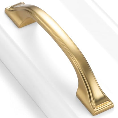 10 Pack Brushed Gold Cabinet Pulls 3 Inch Gold Cabinet Handles Gold Hardware for Kitchen Cabinets 8222 Drawers Bedroom Dresser Bathroom Vanity Cupboard - color: Brushed Gold, size: 3 Inches, style: 10 Pack Arch Pull