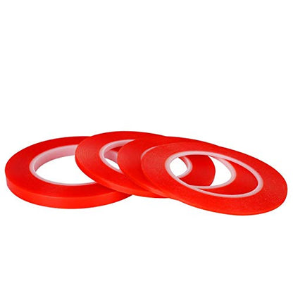 Kaisiking 2mm / 3mm / 5mm / 10mm x 25M Clear Heat Resistant Double Sided Tape Strong Adhesive Tape for Cell Phone, iPhone iPad, iMac, Electronic LCD Touch Screen Repair - size: 4pcs (2mm+3mm+5mm+10mm)