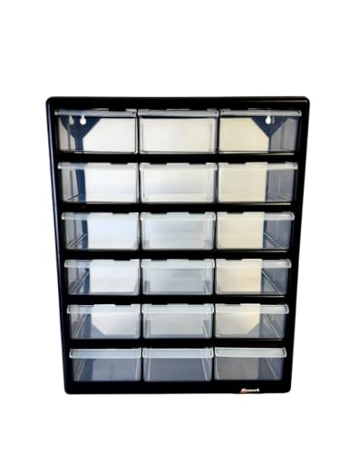 Homak 24-Drawer Parts Organizer, Black, HA01024152 - size: 18-Drawer