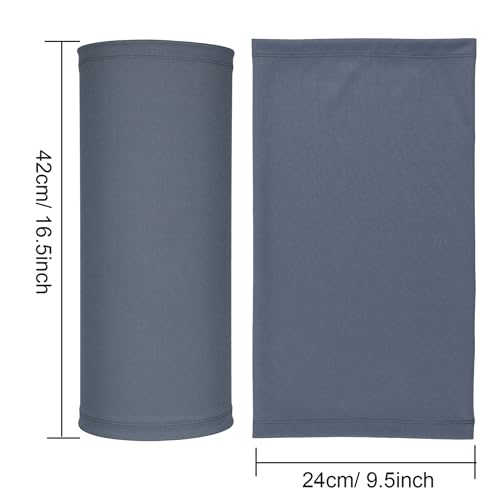 Geyoga Neck Gaiter Bandana Face Mask Summer UV Protection Cooling Breathable Face Mask Neck Scarf Balaclava for Men Women - color: Black, Grey, Royal Blue, Green, Navy, White