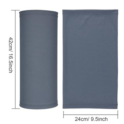Geyoga Neck Gaiter Bandana Face Mask Summer UV Protection Cooling Breathable Face Mask Neck Scarf Balaclava for Men Women - color: Black, Grey, Royal Blue, Green, Navy, White