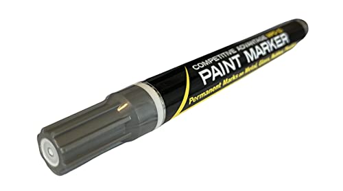 Enamel Paint Markers MPD-15 | GRAY - 1 Pack | Permanent Marks on Metal, Glass, Rubber, Plastic & more, Waterproof UV Resistant - color: Gray