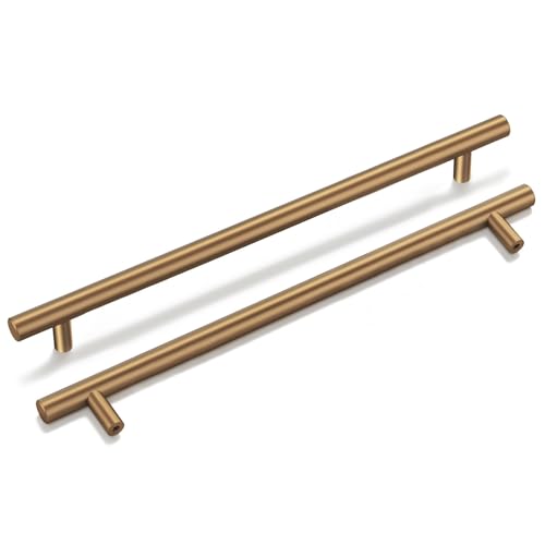 Goldenwarm 5 Pack Champagne Bronze Cabinet Pulls Gold Cabinet Handles 7-1/2 inch(192mm) Champagne Drawer Handles Brushed Bronze Drawer Pulls Kitchen Dresser Door Hardware - color: Champagne Bronze, size: 10in Hole Centers