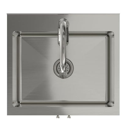 SIMPLIHOME Darwin All-in-One 20 inch Wide Utility Sink and Laundry Cabinet in Pure White Finish, Transitional Stainless Steel Sink Cabinet for Laundry Rooms with High-Arch Chrome Faucet and Storage - size: 20 Inch, style: Stainless Steel Sink