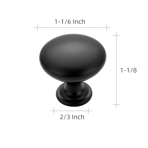 Ravinte 10 Pack Matte Black Zinc Cabinet Knobs and Pulls for Kitchen and Dresser Drawers - color: Matte Black