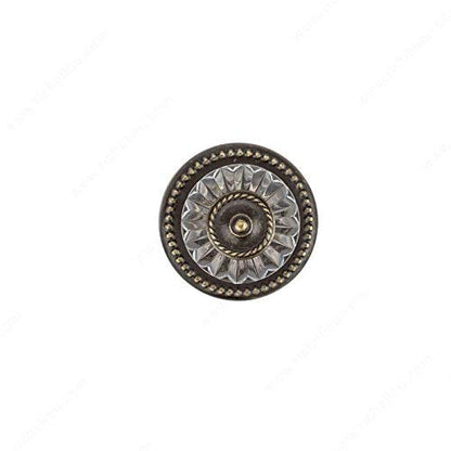 Richelieu Crystal Cabinet Knob, 1-5/16 Inch, Montreuil Collection, BP16063244BB, Burnished Brass - size: 1 Count (Pack of 1)