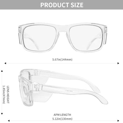 Z87Anti-Fog Photochromic Blue Light Blocking Safety GlassesUV400 Impact Resistant Protective Eyewear, for Men Women - color: Clear