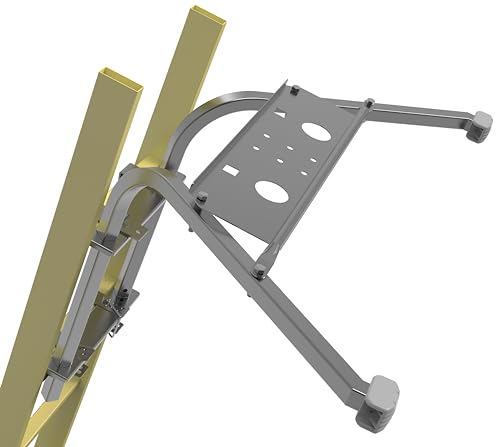 Extension Ladder Stabilizer for Roof Gutter,Ladder Standoff Stabilizer, Heavy Duty Steel Wing Span/Wall with Non-Slip Rubber Bottom Pad