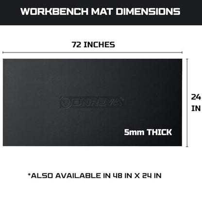 ONREVA Workbench Mat 24X72 Inches, EVA Work Mat, Protect Your Work Bench Top, Heavy Duty Pad for Tool Box Top, Table, Tool Station, Rolling Cabinet Cart Cover Liner Matt, 72"X24" 5mm Thick