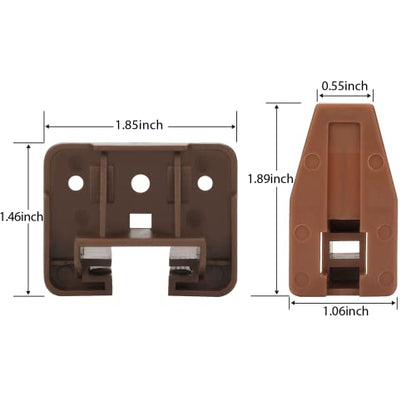 LONTAN DGSL01 Plastic Drawer Slides and Guides 2 Pack Drawer Replacement Part for Center Mount Cabinet Rails Plastic Guides for Dresser - size: 2 Pack, style: Classic
