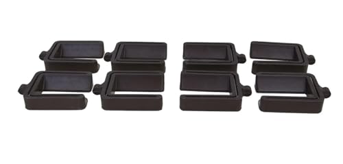 KB Designs Dark Brown Wheel Stopper Anti-Sliding Rubber Wheel Locks & Floor Protectors Universal Fit for Bed, cabinets and Rolling Furniture - Set of 8 - style: 8 pcs