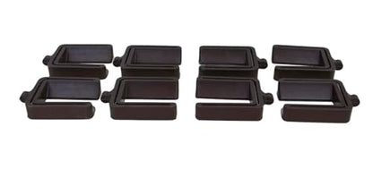 KB Designs Dark Brown Wheel Stopper Anti-Sliding Rubber Wheel Locks & Floor Protectors Universal Fit for Bed, cabinets and Rolling Furniture - Set of 8 - style: 8 pcs