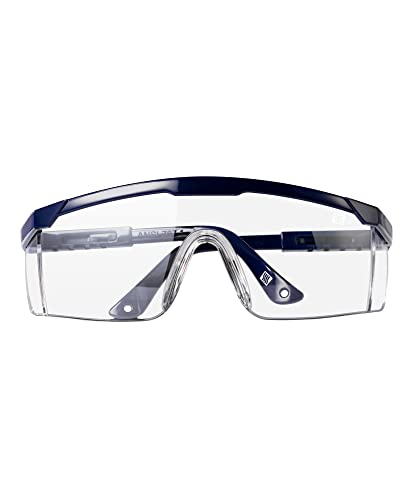 LANON Anti-Fog Safety Goggles with Adjustable Temples, 2.5 Times ANSI Z87.1 Double-sided Antifog, Side Protection, High Transmission, Lightweight & Comfortable Safety Glasses