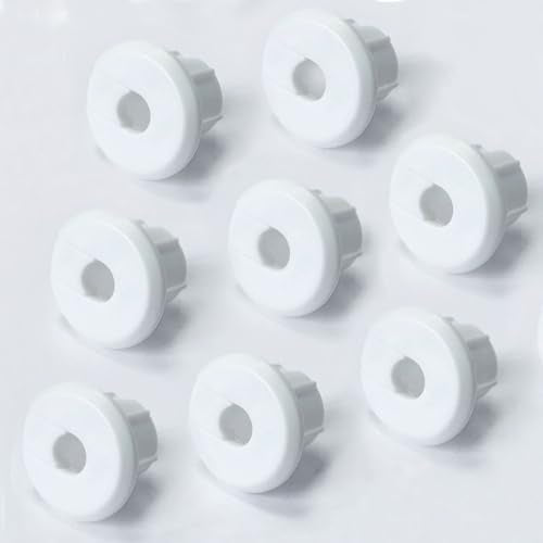 Furniture Wall Hole Bushing Cable Grommet for Starlink Ethernet Cable,Covering 3/4 inch Desk Holes,Universal Cable Management Wire Organizer Pass Through Holes Cover Kits (White - 8 Pack) - color: White - 8 Pack