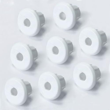 Furniture Wall Hole Bushing Cable Grommet for Starlink Ethernet Cable,Covering 3/4 inch Desk Holes,Universal Cable Management Wire Organizer Pass Through Holes Cover Kits (White - 8 Pack) - color: White - 8 Pack