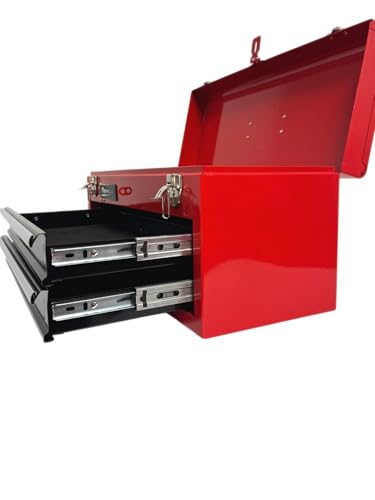 Homak 2 Drawer Ball Bearing Toolbox Chest, Red, 20 Inches - color: Red, size: 2-Drawer