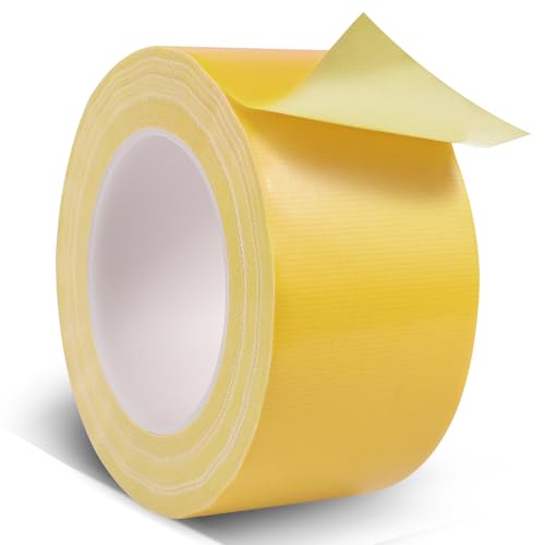 Yellow Duct Tape Heavy Duty, 2.36 Inch x 36 Yard Waterproof Strong Adhesive Duct Tape for Indoor Outdoor Repairs Tear by Hand, 1 Roll - color: Yellow