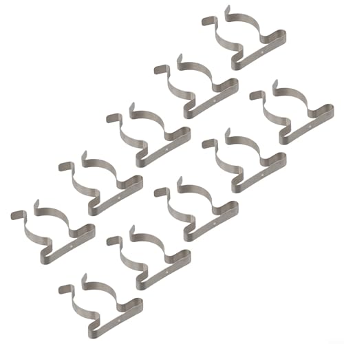 10 Pack Heavy Duty Manganese Steel Spring Terry Clips Wall Mount Tool Holders for Garage, Shed, and Workshop Organization, Fits 0.24 to 2 Inch Handles(50mm) - size: 50mm