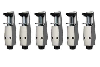 Pacific Doorware Heavy Duty Spring Loaded Step Down Door Stopper (Aluminum Silver, 6 Pack) - size: 6 Pack, style: Aluminum Silver