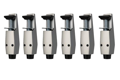Pacific Doorware Heavy Duty Spring Loaded Step Down Door Stopper (Aluminum Silver, 6 Pack) - size: 6 Pack, style: Aluminum Silver