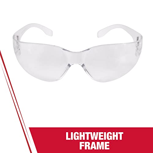 Radians Clear Safety Glasses, Scratch-Resistant, Wraparound, One Size - color: Clear, size: 1 Count (Pack of 1)